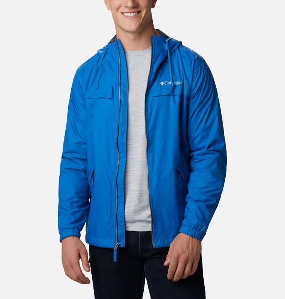 Columbia Oroville Creek Rain Jacket Blue For Men's NZ69310 New Zealand